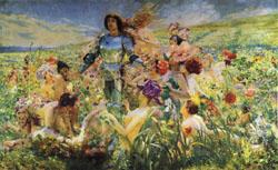 Georges Rochegrosse The Knight of the Flowers(Parsifal) Norge oil painting art